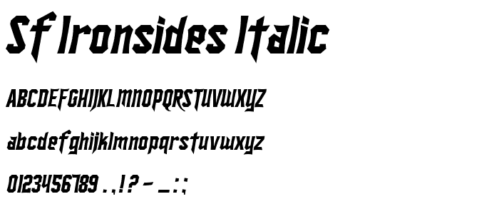 SF Ironsides Italic font